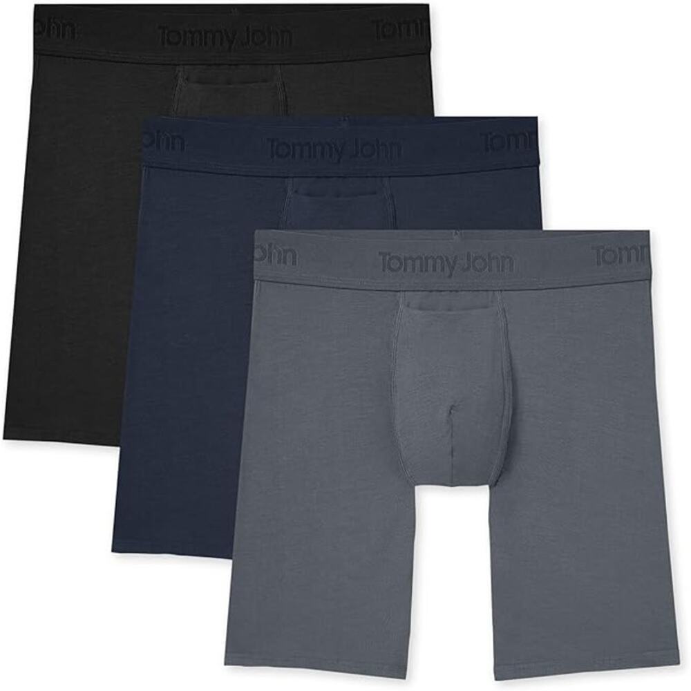 NEW!‎ Tommy John Men's Second Skin Boxer Briefs 3pk Large